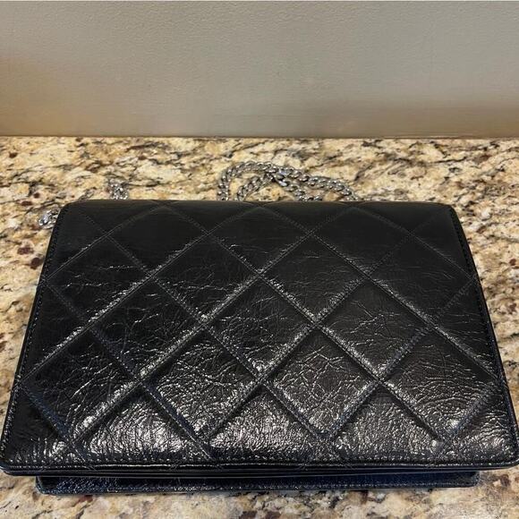 Marc Jacobs Quilted Big Trouble Black Patent Leather Bag Purse - Picture 4 of 14